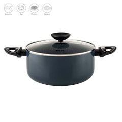 Muhler Nia MR-2444 Βαθιά Κατσαρόλα από Αλουμίνιο 4.5lt, 24cm