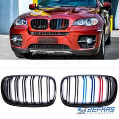 Μάσκες / Καρδιές Εμπρός BMW X5 E70 (2006-2013) M-LOOK Μαύρο Γυαλιστερό με 3 χρώματα