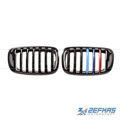 Μάσκες / Καρδιές Εμπρός BMW X5 E70 (2006-2013) Μαύρο Γυαλιστερό με 3 χρώματα