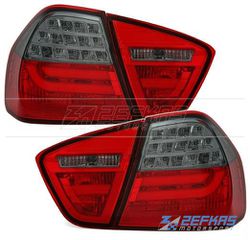 Φανάρια Πίσω BMW E90 Sedan (05-08) LED Bar Φυμέ/Κόκκινο, Facelift-Look
