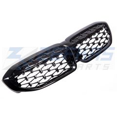 Μάσκες / Καρδιές Εμπρός BMW Σειρά 3 G20/G21 (2019->>) Diamond-Style Μαύρο Γυαλιστερό-thumb-2