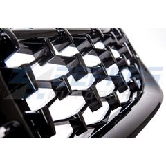 Μάσκες / Καρδιές Εμπρός BMW Σειρά 3 G20/G21 (2019->>) Diamond-Style Μαύρο Γυαλιστερό-thumb-3