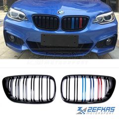 Μάσκες / Καρδιές Εμπρός BMW Σειρά 2 F22 (2013-2020) Μαύρο Γυαλιστερό M-Look με 3 χρώματα