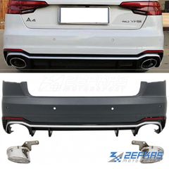 Προφυλακτήρας πίσω AUDI A4 B9 (2015-2019) look RS4 με PDC