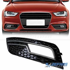 Καπάκια προβολέων ομίχλης AUDI A4 B8 Facelift (2012-2015) look RS Χρώμιο/Μαύρο