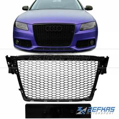 Μάσκα Εμπρός AUDI A4 B8 (2008-2011) look RS4 Όλο Μαύρο