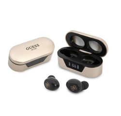 Guess Classic Logo In-Ear Bluetooth Ακουστικά με Θήκη Φόρτισης - Χρυσό