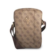 Guess 4G Big metal logo Tablet Bag- Τσαντάκι από δερματίνη κατάλληλο για tablet 10" (Brown - GUTB10G4GFBR)