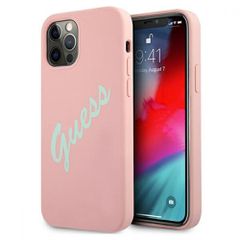 Guess "Vintage Script Logo Collection" Σκληρή Θήκη προστασίας από σιλικόνη – iPhone 12 Pro Max Πράσινο/Ροζ