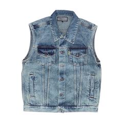 Αμάνικο Ανδρικό Τζιν Μπουφάν MCS Denim Vest Stonewashed blue