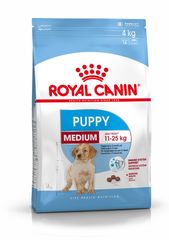 Ξηρά Τροφή Royal Canin Medium Puppy για Κουτάβια Μεσαίου Μεγέθους Φυλών(Σωματικού Βάρους Ενήλικα από 11 έως 25 Κιλά)  4Kgr