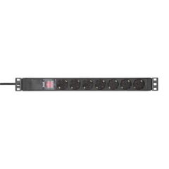 Adam Hall 87471 X7-way Out Power Strip 1U Switch Protection Cap - Adam Hall