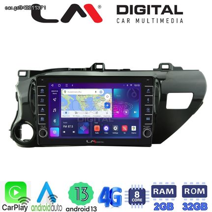 MEGASOUND - LM ZG8588 GPS Οθόνη OEM Multimedia Αυτοκινήτου για TOYOTA HILUX 2017>   (CarPlay/AndroidAuto/BT/GPS/WIFI/GPRS)