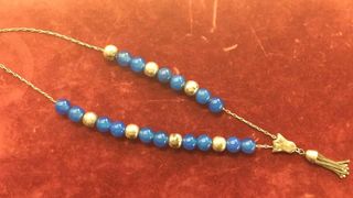 Κομπολόι ασημένιο 925 με lapis lazuli ορυκτές πέτρες-thumb-2