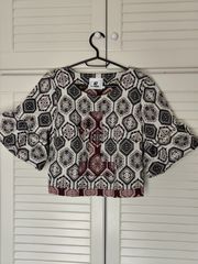 C-Throu Exclusive Δίχρωμο Σετ Φούστα-Μπλούζα με Boho/Geometric Print - Μέγεθος S