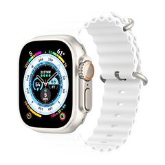Orso Deluxe Sport Silicone White Λουράκι Apple Watch 42/44/45/49mm