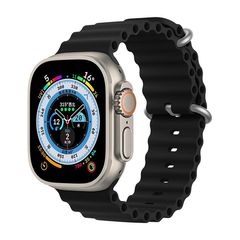 Orso Deluxe Sport Silicone Black Λουράκι Apple Watch 42/44/45/49mm