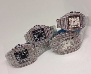 Cartier Santos Iced Out (ΜΕ ΚΟΥΤΙ)