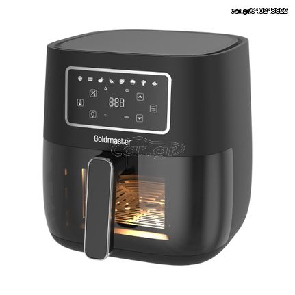 Air Fryer 1700W με ψηφιακή ρύθμιση θερμοκρασίας και χρόνου μαγειρέματος Digital Goldmaster χωρητικότητας 5.7L