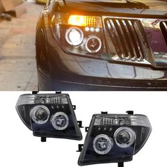 Φανάρια Εμπρός Angel Eyes Nissan Navara D40 (2004-2009) Nissan Pathfinder R51 (2005-2008) Black ΕΤΟΙΜΟΠΑΡΑΔΟΤΑ