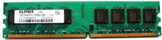 Μνήμη RAM 1GB DDR2, Elpida EBE11UD8AGWA-6E-E PC2-5300U-555 1GB DDR2 