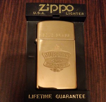 ZIPPO SOLID BRASS SLIM MURPHY'S IRISH STOUT 1996 ΣΥΛΛΕΚΤΙΚΌΣ 