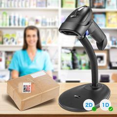 NETUM 2,4G WIRELESS QR BARCODE 2D SCANNER WITH STAND