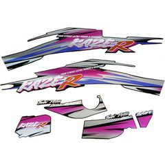 ΑΥΤΟΚΟΛΛΗΤΑ ΣΕΤ KAWASAKI KAZE-R 115 ΜΩΒ STICKERS PAR