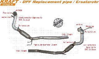 DPF DOWNPIPE VW GOLF 6 + PASSAT + CADDY + BEETLE + TOURAN 1.6+2.0 CAYB-CAYC-CFHA-CFFB-CFHB