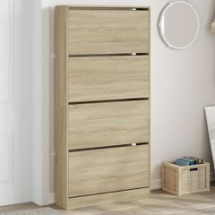 Παπουτσοθήκη με 4 Ανακλ. Συρτάρια Sonoma Δρυς 80x21x163,5 εκ. 3214366