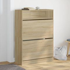 Παπουτσοθήκη με 2 Ανακλ. Συρτάρια Sonoma Δρυς 80x34x116 εκ. 3214408