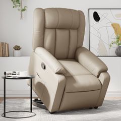 Πολυθρόνα Ανακλινόμενη με Ανύψωση Καπουτσίνο Συνθ. Δέρμα 3205270