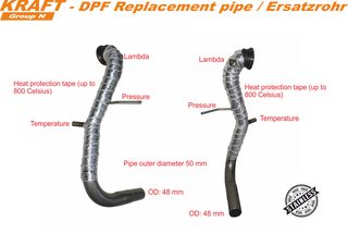 DPF DOWNPIPE OPEL CORSA D - MERIVA B 1.3 CDTI  A13DTC-A13DTE-A13DTR-Z13DTE 