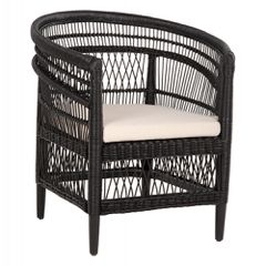 ΠΟΛΥΘΡΟΝΑ MALAWI HM9635.03 ΞΥΛΟ ΜΑΟΝΙ ΜΕ RATTAN ΜΑΥΡΟ--Β'ΔΙΑΛΟΓΗΣ 80x70x86Υεκ.
