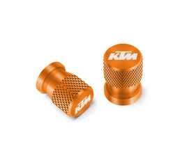Ζευγάρι πορτοκαλί τάπες βαλβίδων αλουμινίου για KTM Adventure 790 990 1050 1090 1190 1290 RC8 Duke 200 250 390