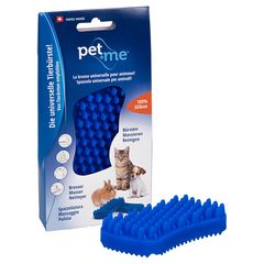 Βούρτσα Grooming Pet+Me από Μαλακή Ιατρική Σιλικόνη για Βούρτσισμα και Μασάζ Μπλε