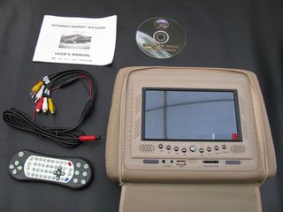 7+#039;+#039; DVD player στο προσκέφαλο με USB και ασύρματο χειριστήριο για videogames - μπεζ