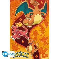 POKEMON - Poster Maxi 91.5x61 - Fire Type / Fan Shop and Merchandise