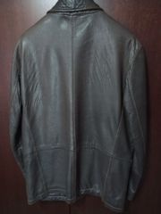 Δερμάτινο σακάκι Navy Green-thumb-1