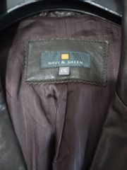 Δερμάτινο σακάκι Navy Green-thumb-2