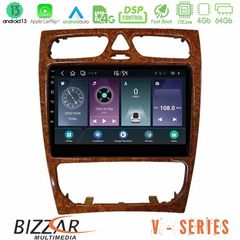 Bizzar V Series Mercedes C Class (W203) 10core Android13 4+64GB Navigation Multimedia Tablet 9" (Wooden Style)