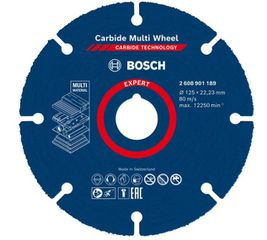 ΔΙΣΚΟΣ Multi Wheel Φ125mm CARBIDE EXPERT ΞΥΛΟΥ-ΠΛΑΣΤΙΚΟΥ-ΓΥΨΟΣΑΝΙΔΑΣ BOSCH 2608901189