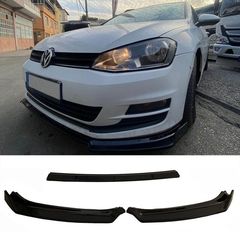 Μπροστινό Spoiler Για VW Golf VII (7.5) 17-20 Standard Έκδοση Μαύρο Χρώμα Από Abs Πλαστικό 3 Τεμάχια