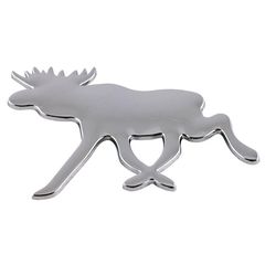 Αυτοκόλλητo Χρωμίου 3D "ELK Τάρανδος" 10.5cm x 7.5cm 1 Τεμάχιο