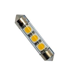 Λάμπα Led Σωληνωτή 36mm 3 Leds 12volt Λευκό Φως 1 Τεμάχιο