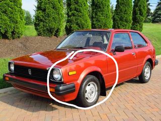 Εμπρός αριστερό φτερό HONDA CIVIC 1980-1982