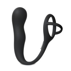 Butt Plug with Double Cock and Balls Rings