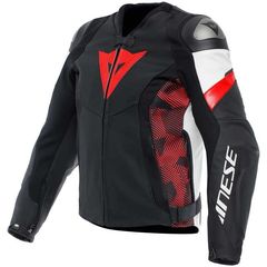 ΜΠΟΥΦΑΝ ΔΕΡΜΑΤΙΝΟ AVRO 5 LEATHER JACKET BLACK/RED-LAVA/WHITE 15300001 | DAINESE