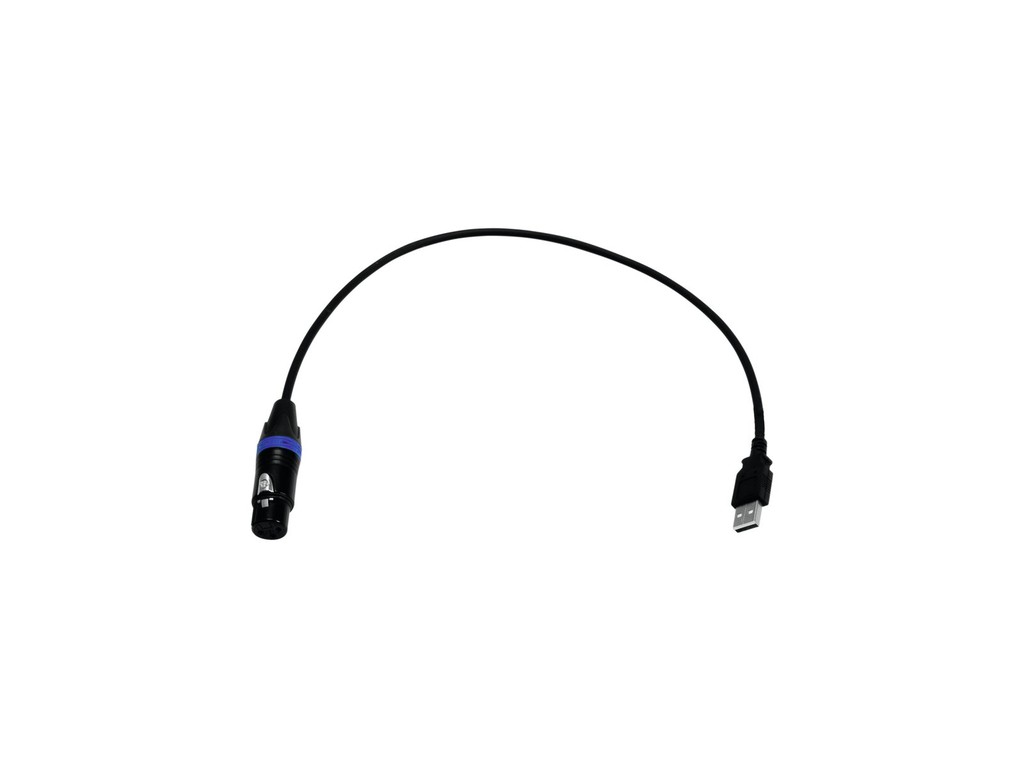 EUROLITE USB-DMX512 PRO Cable Interface with integrated processor for steady DMX output - Eurolite