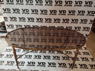 Μπρούτζινο οβάλ τραπέζι σαλονιού 40x105x60 